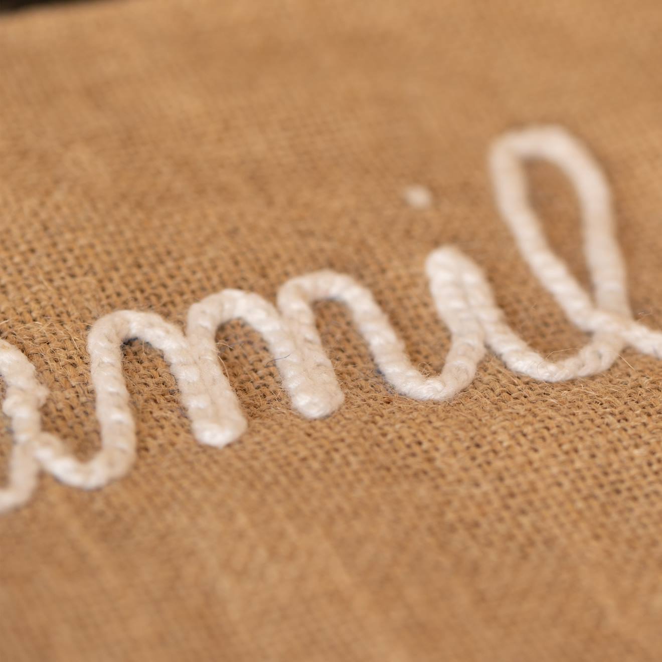 Pochette Jute "family" Naturel (Home Maison) - Image 1