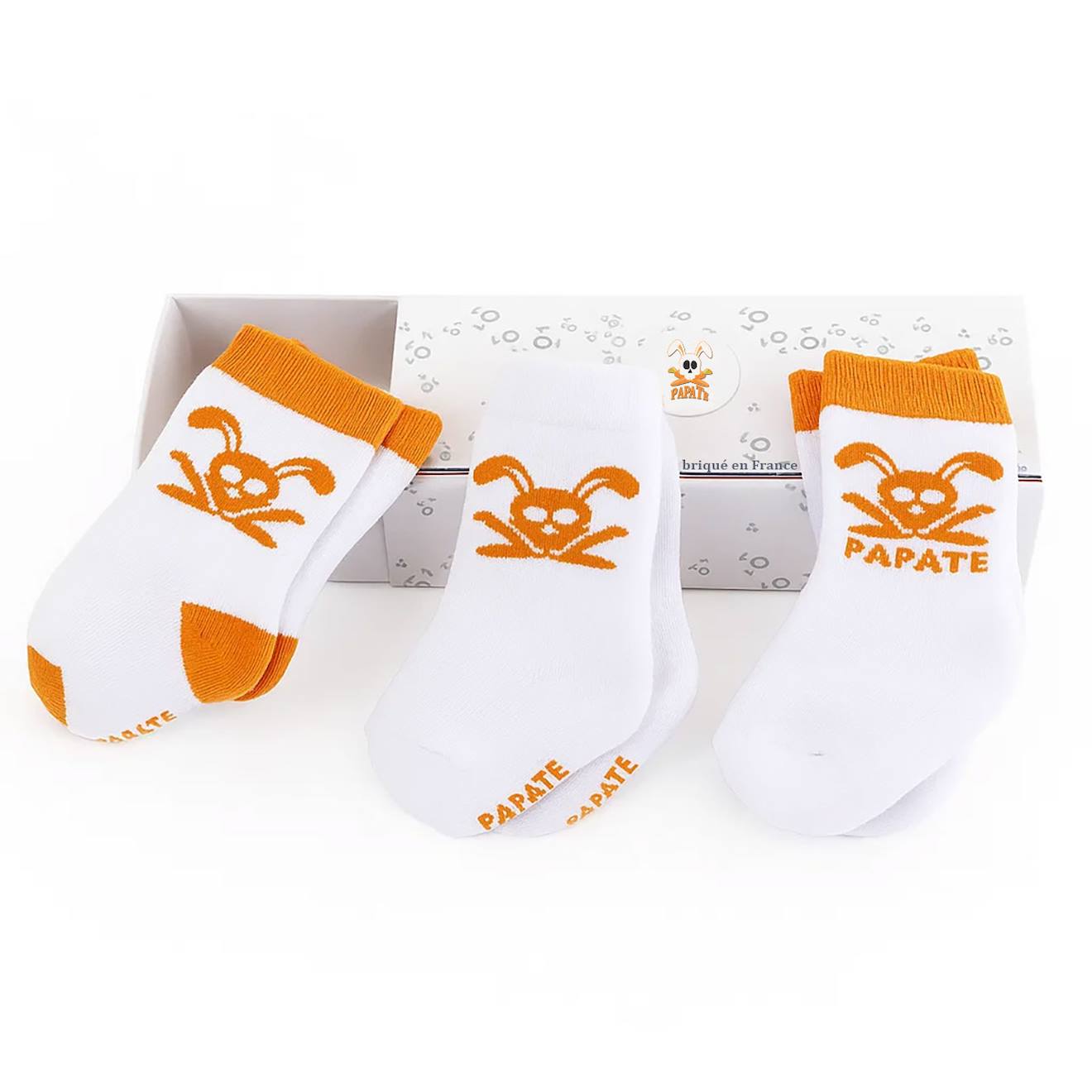 Chaussettes Naissance En Coton Bio Blanc
