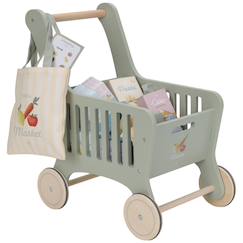 Jouet-Jeux d'imitation-Chariot de courses, Sac et accessoires inclus