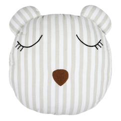 Linge de maison et décoration-Coussin rayé en forme d'ours