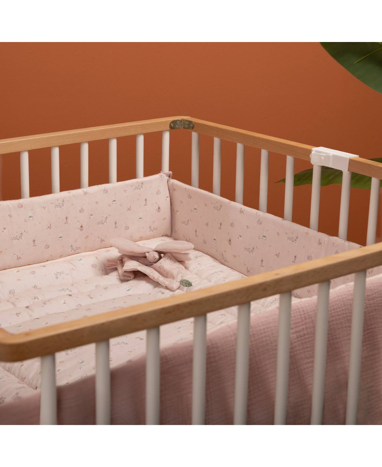 Tapis De Parc Carré Promenade Bucolique - Rose Cla