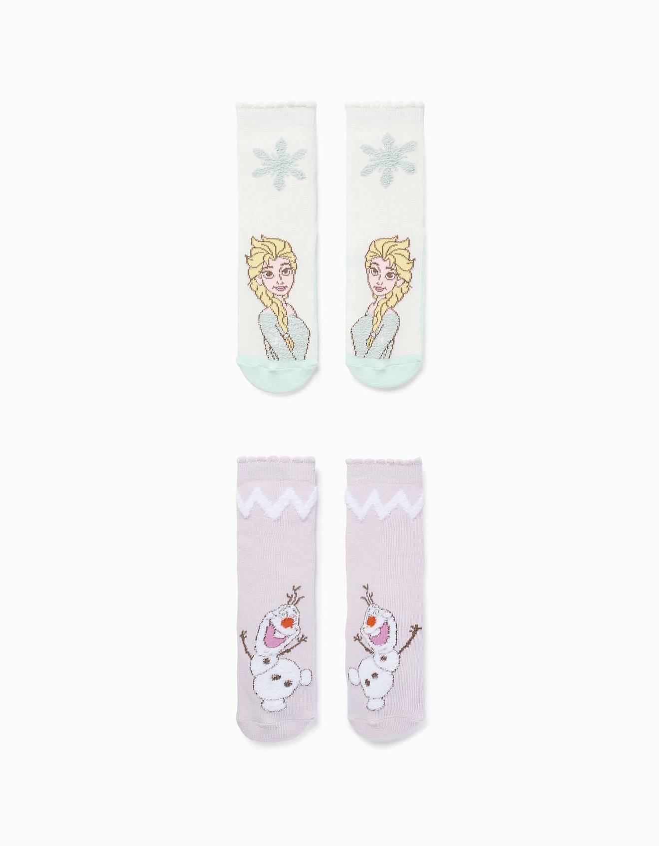 2 Chaussettes Antidérapantes Frozen La Reine Des Neiges Multicolore