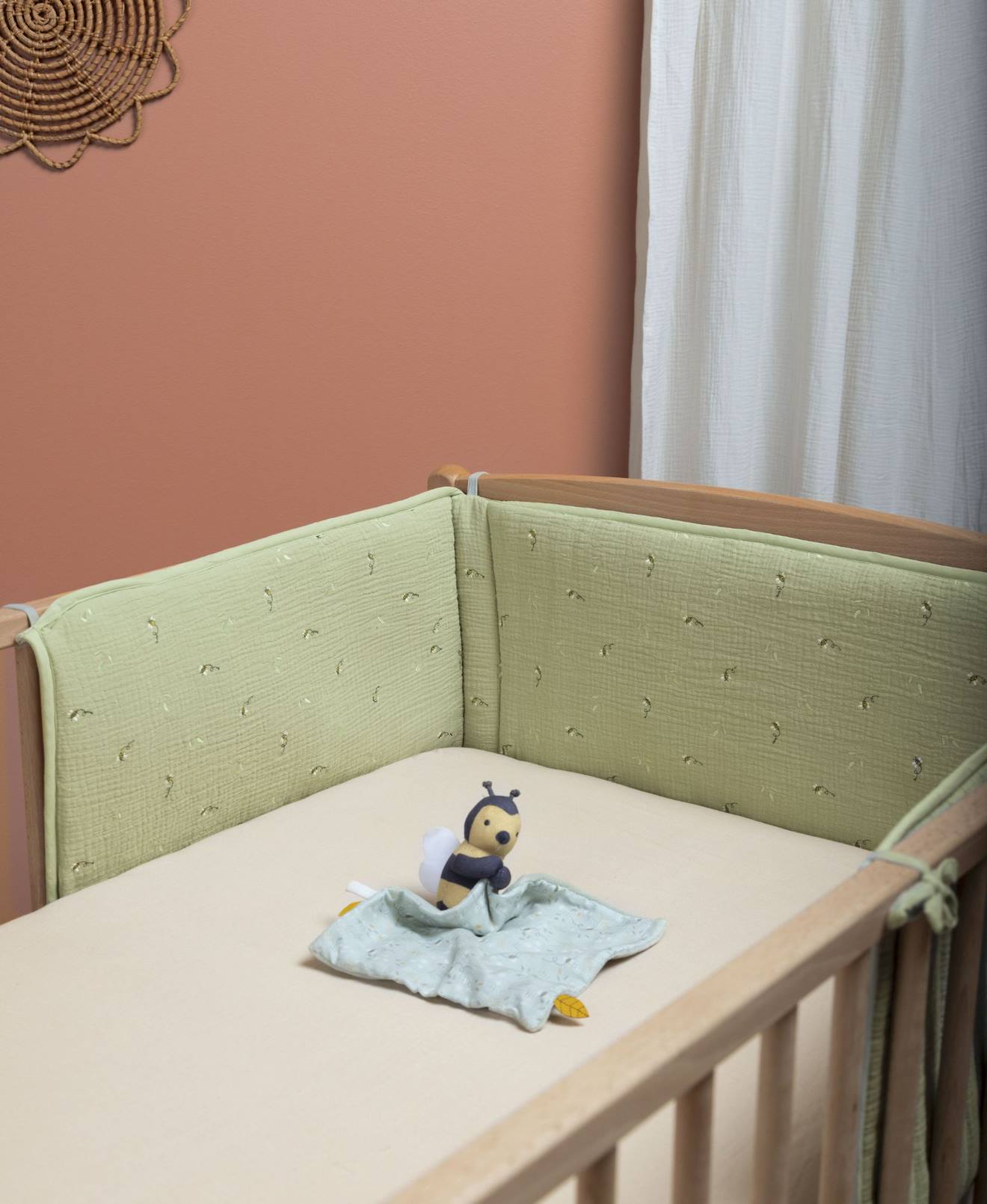 Tour De Lit Promenade Bucolique Vert Clair