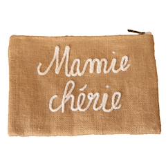 -Pochette jute "mamie chérie"