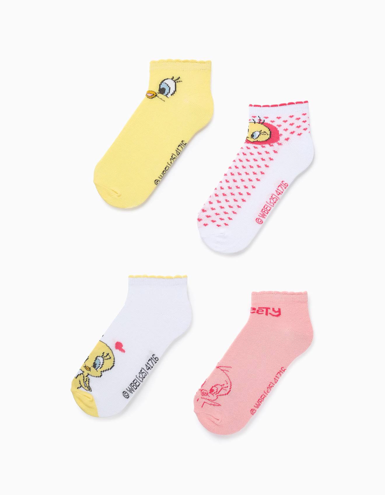 Pack De 4 Paires De Chaussettes Tweety Multicolore