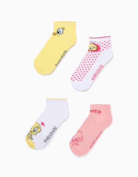 Pack de 4 paires de chaussettes tweety  - vertbaudet enfant