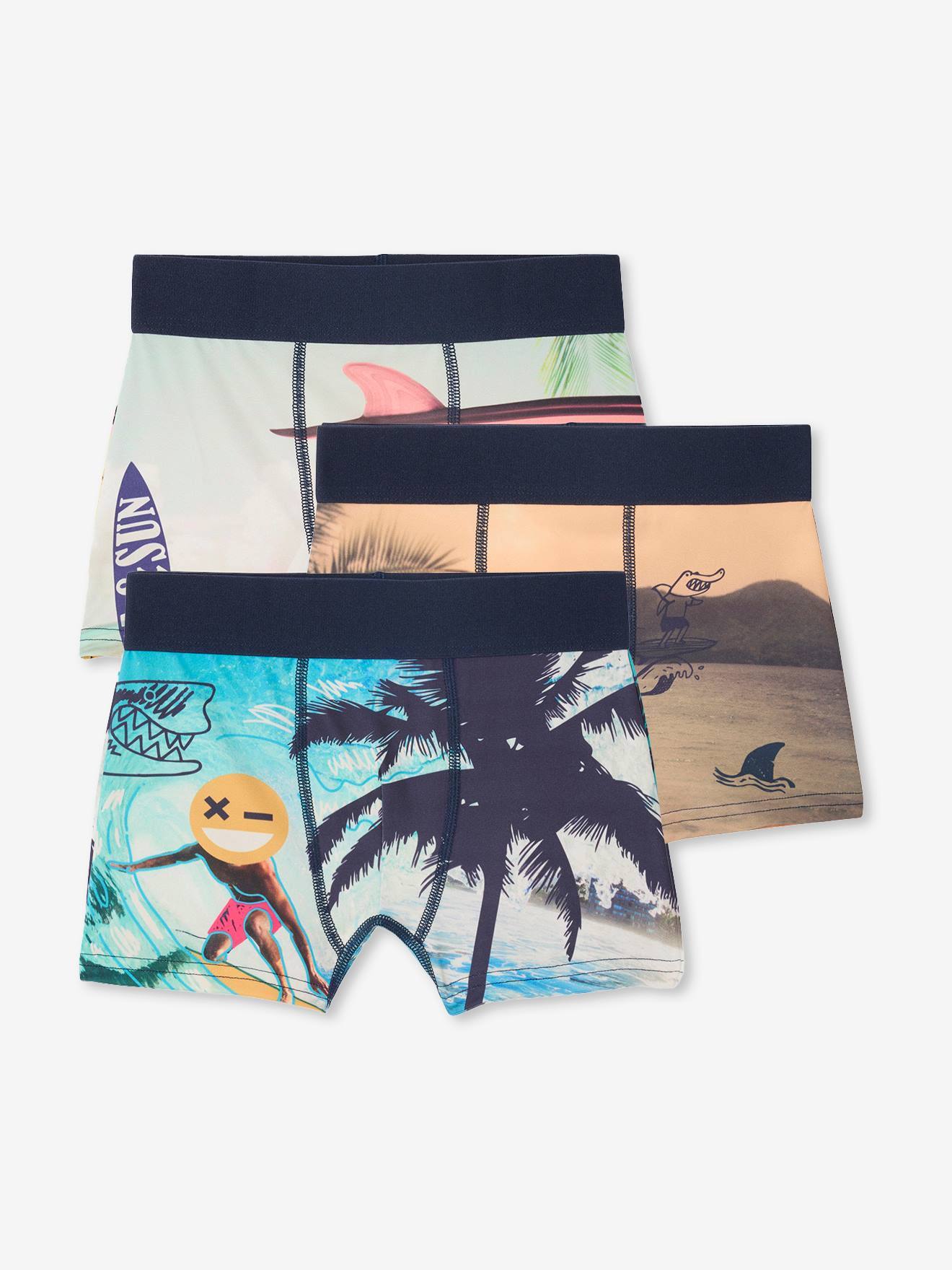 Lot de 3 boxers Garçon photoprint multicolore