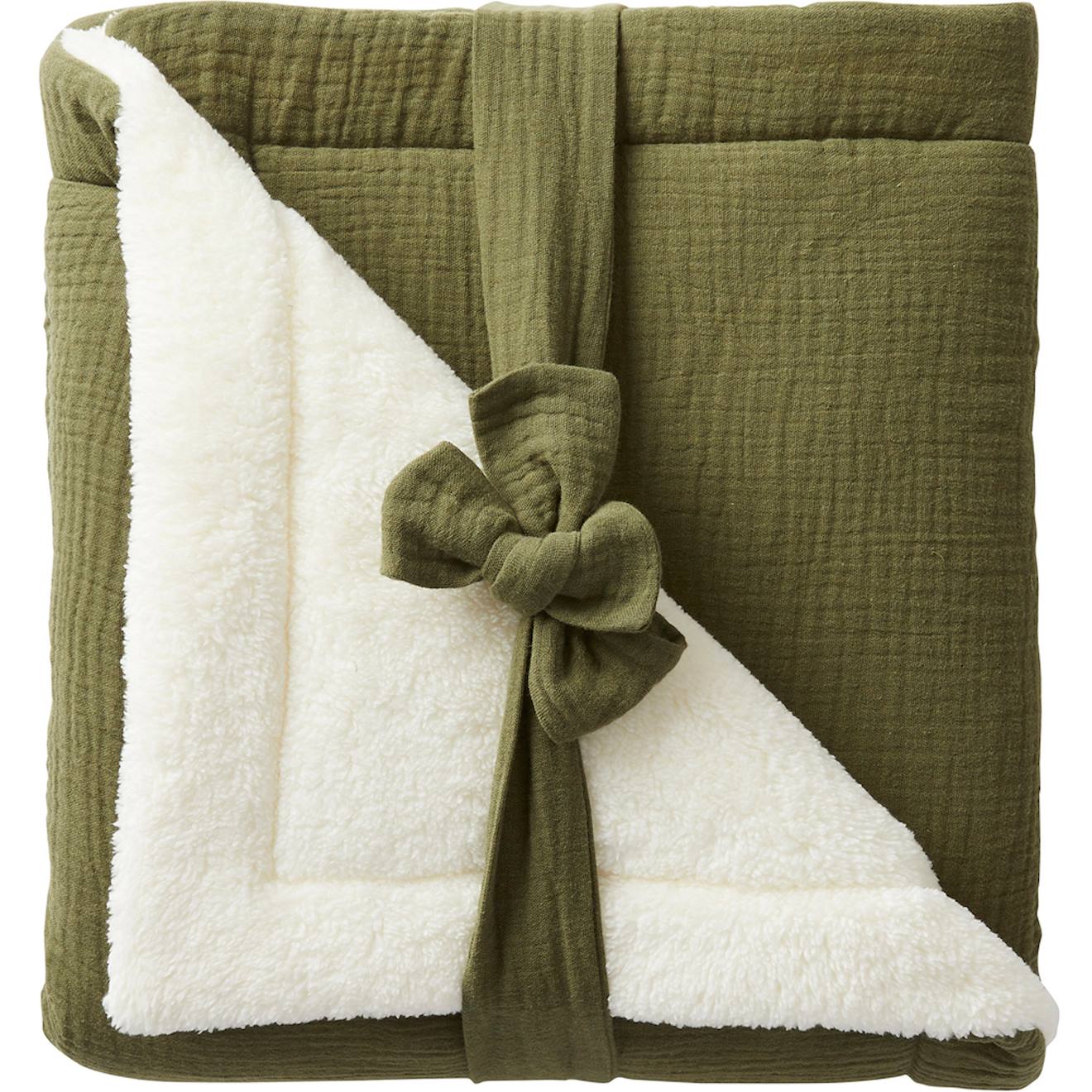Couverture Polaire Double Gaze De Coton Fougère (70 X 100 Cm) Vert (Bb&Co) - Couverture