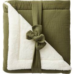 Linge de maison et décoration-Linge de lit enfant-Couverture polaire double gaze de coton fougère (70 x 100 cm)