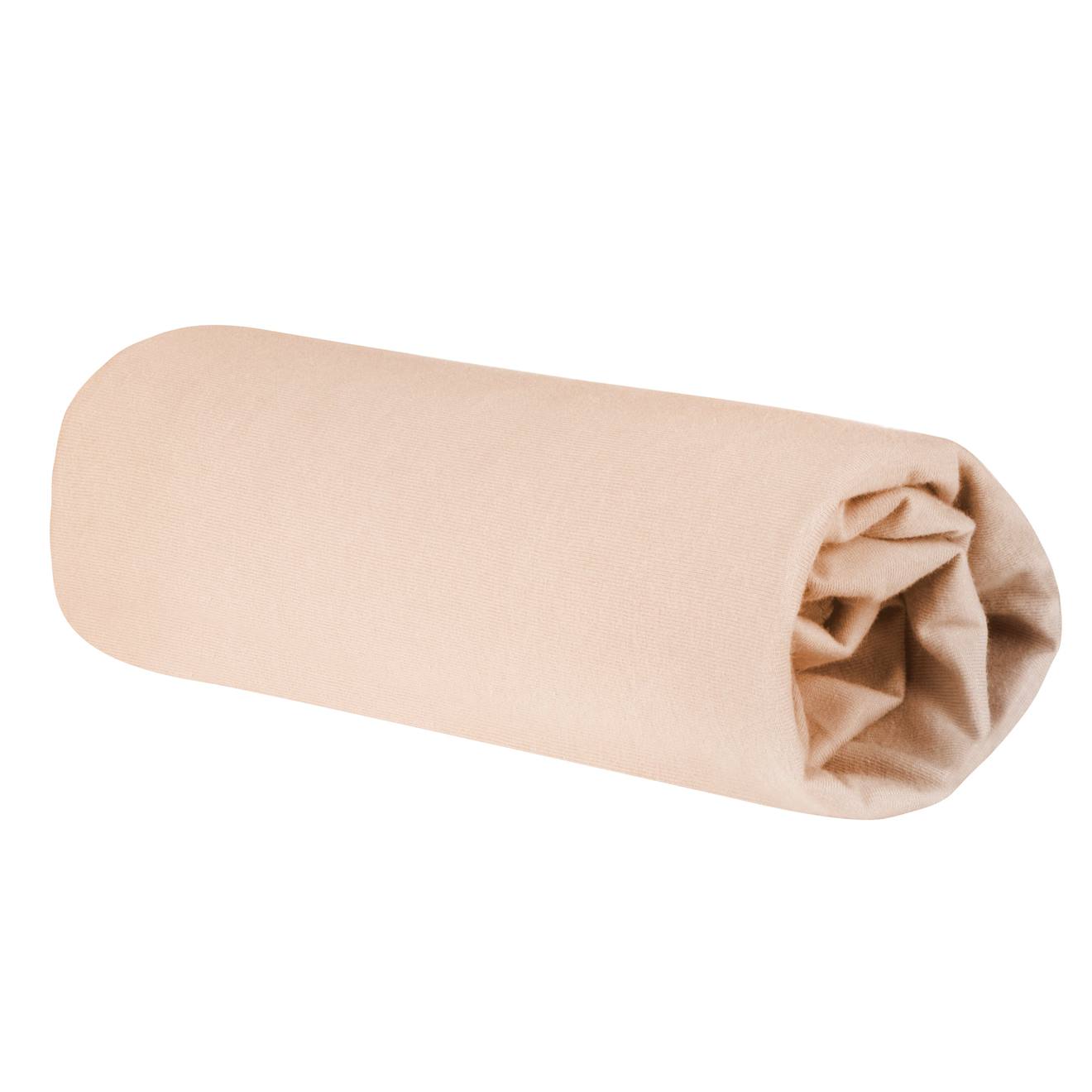 Drap-housse Enfant En Coton Bio Extensible Frosty Almond Beige Amande