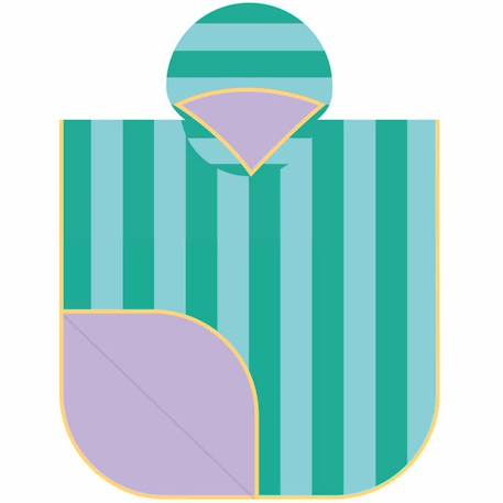 Fille-Peignoir de bain-Poncho de plage lagon (60 x 60 cm)