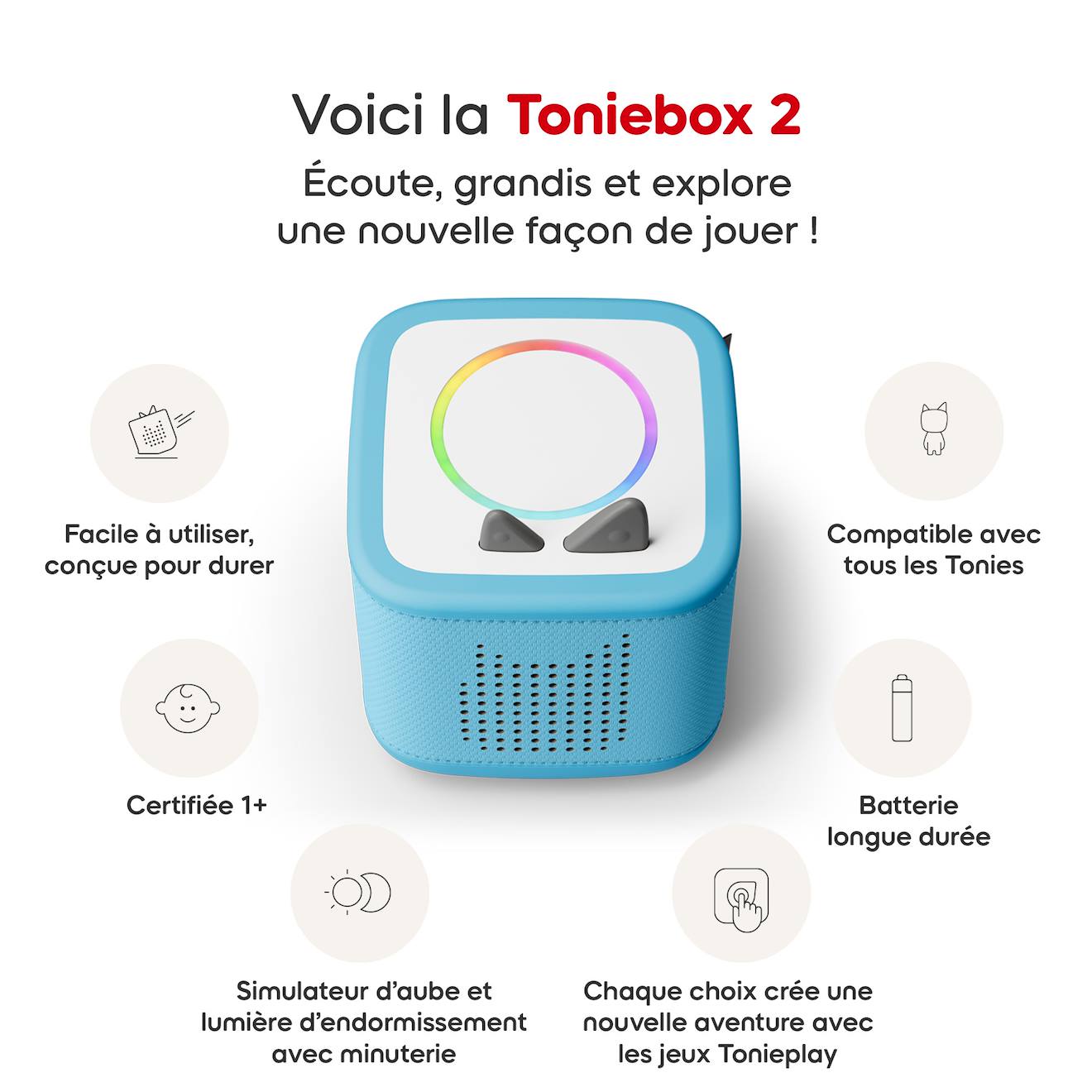 Mon Premier Coffret Toniebox 2 - Boite À Histoires - 1 Figurine Rubie Bleu (tonies) - Image 1