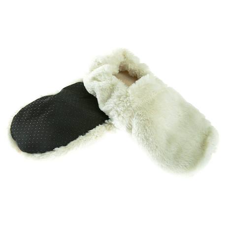 Chaussons chauffants - du 36 au 42 Beige+Bordeaux+Caramel+Céleste+Corail+Gris+Gris pailleté+Lavande+Noir+Prune+Rose+Vert pastel 2 - vertbaudet enfant 