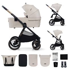 Puériculture-Poussette-Poussette 2 en 1 légère pliage compact + nacelle et siège poussette réversible