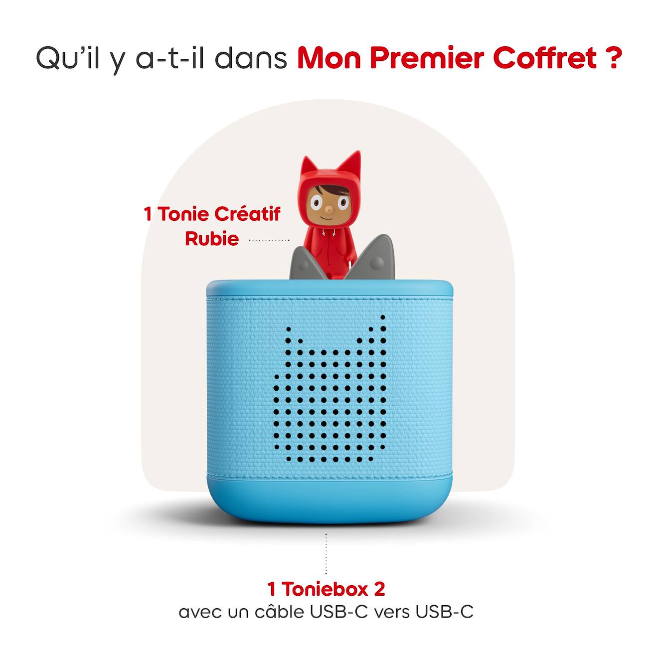 Mon Premier Coffret Toniebox 2 - Boite À Histoires - 1 Figurine Rubie Bleu (tonies) - Image 2