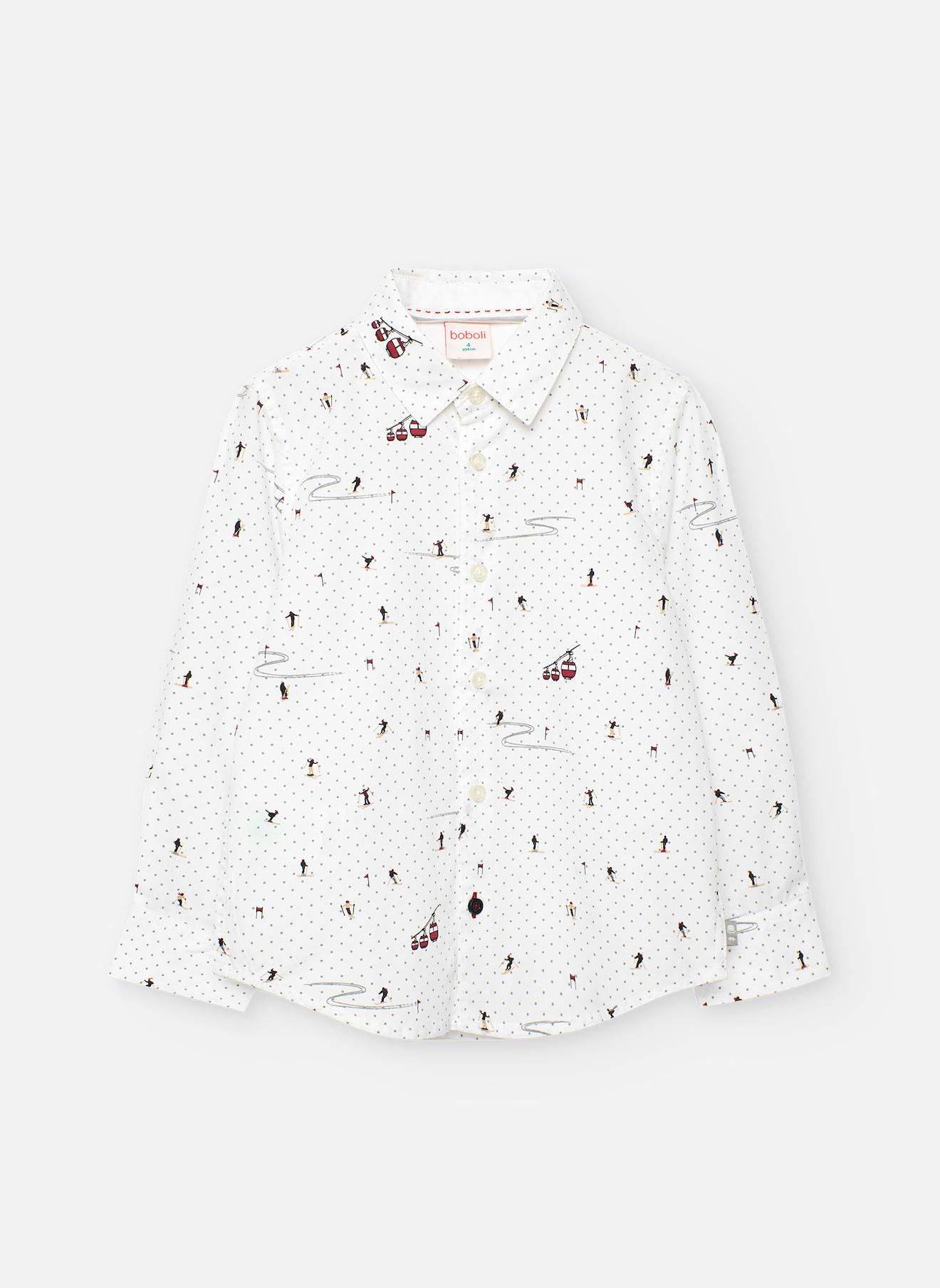 Chemise En Maille Blanche À Imprimé Pour Garçon Multicolore