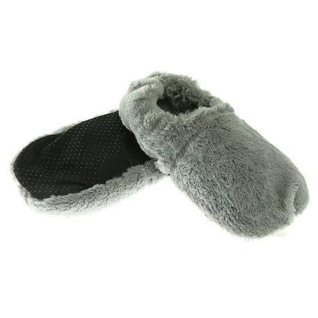 Chaussons chauffants - du 36 au 42 Beige+Bordeaux+Caramel+Céleste+Corail+Gris+Gris pailleté+Lavande+Noir+Prune+Rose+Vert pastel 22 - vertbaudet enfant 