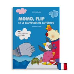 Jouet-Livres-Livre avec livre audio momo, flip et le sauvetage de la tortue - à lire et écouter