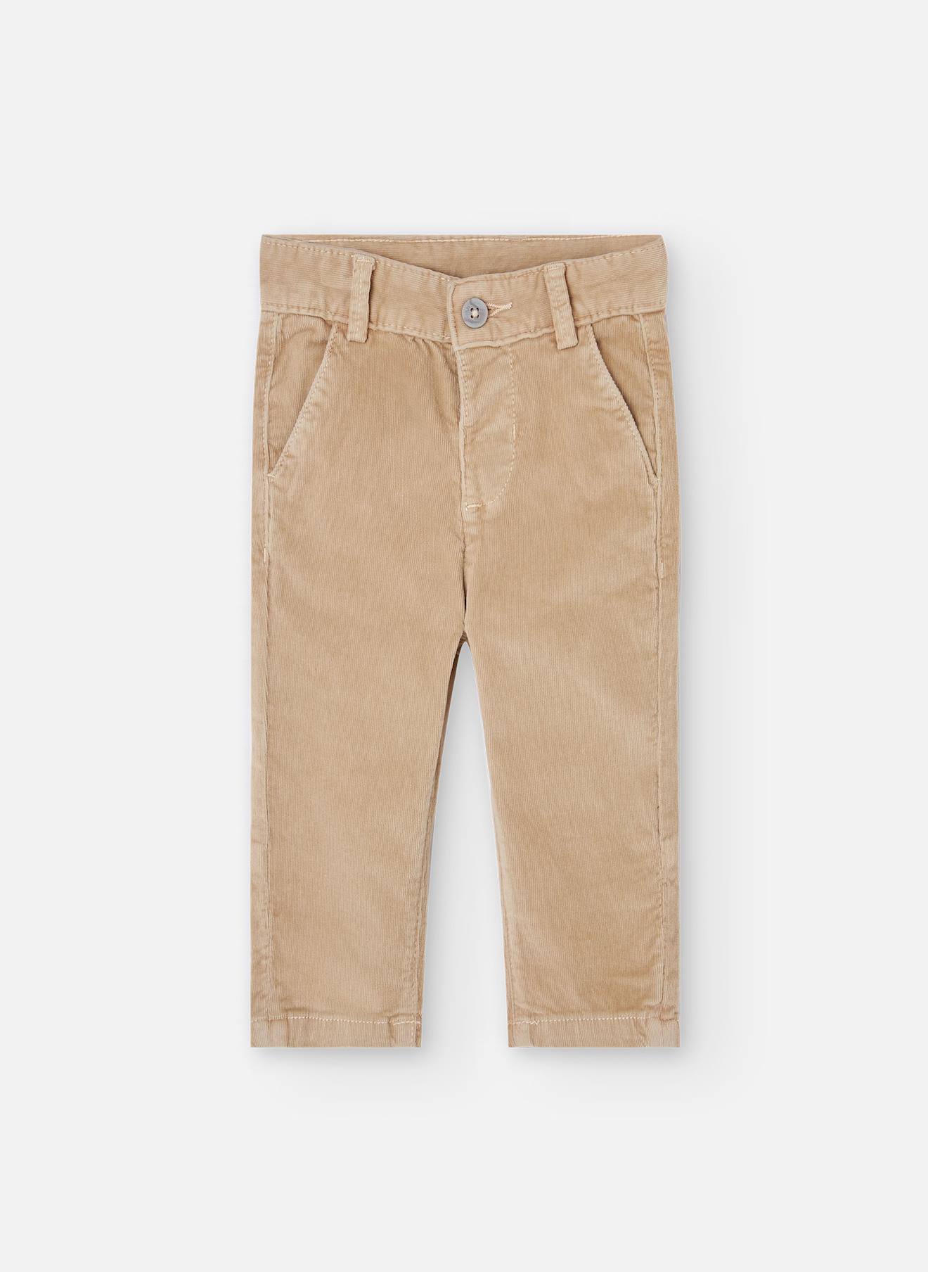 Pantalon Garçon Velours Côtelé Beige