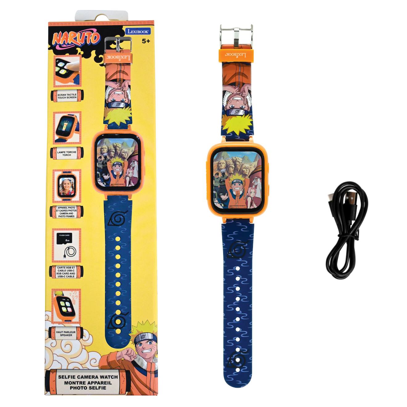 Montre Avec Écran Couleurs Naruto Avec Camera Et Carte Mémoire De 8 Go Orange
