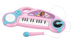Jouet-Activités artistiques et musicales-Instruments de musique-Piano électronique pour enfants gabby et la maison magique avec effets lumineux et microphone - 24 touches