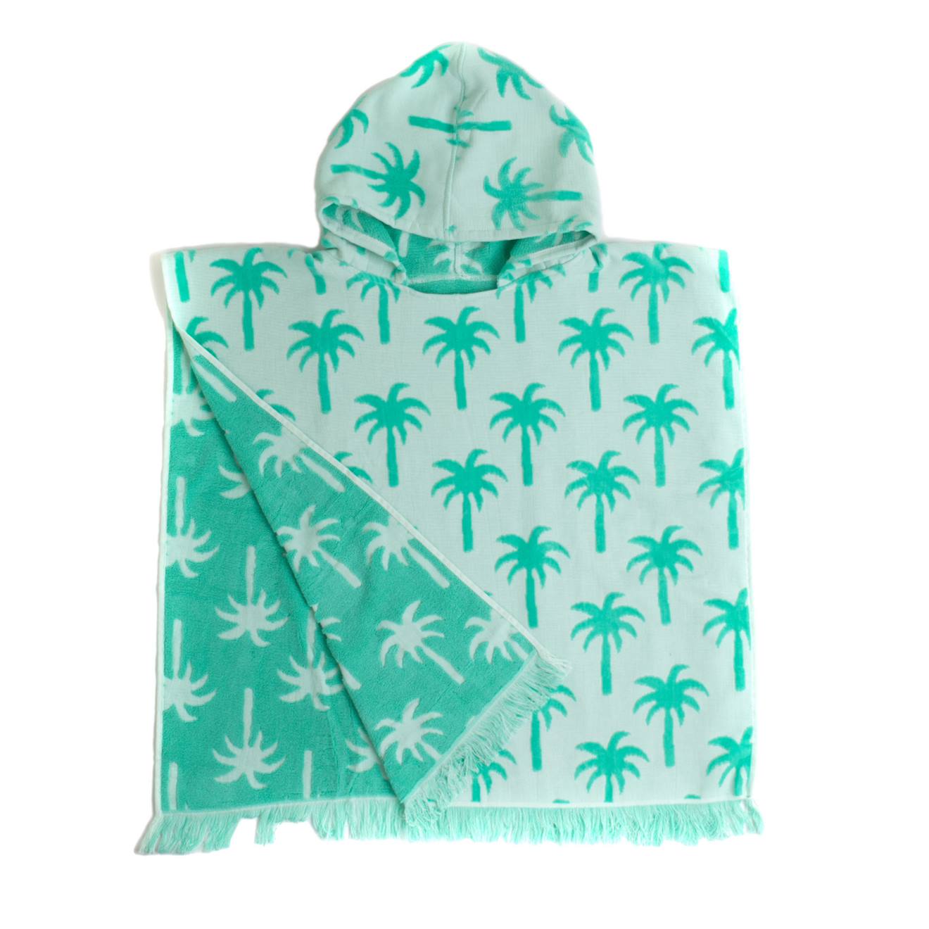 Poncho De Plage Enfant Bleu