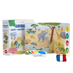 Jouet-Livres-Jeu interactif animaux: bruits, habitats, curiosité pour FABA+