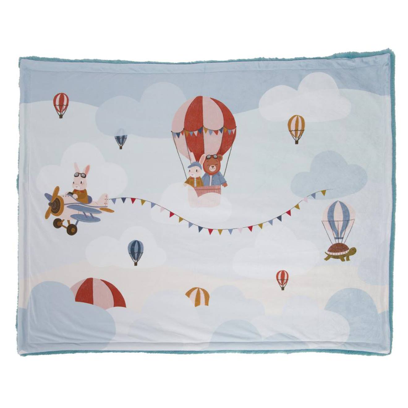 Plaid Montgolfière Bleu