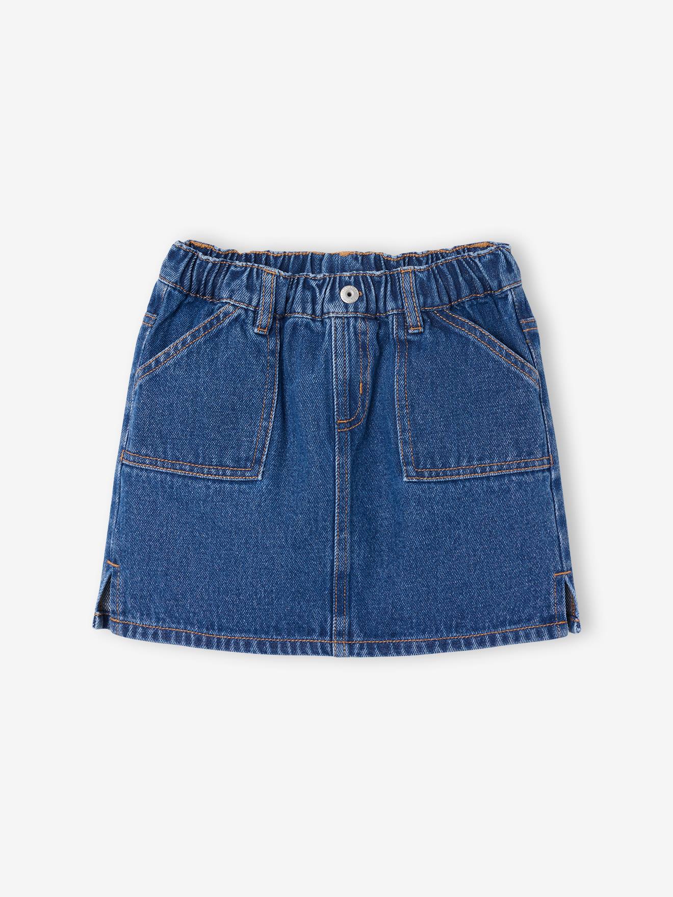 Jupe en jean fille bleu moyen 8 €