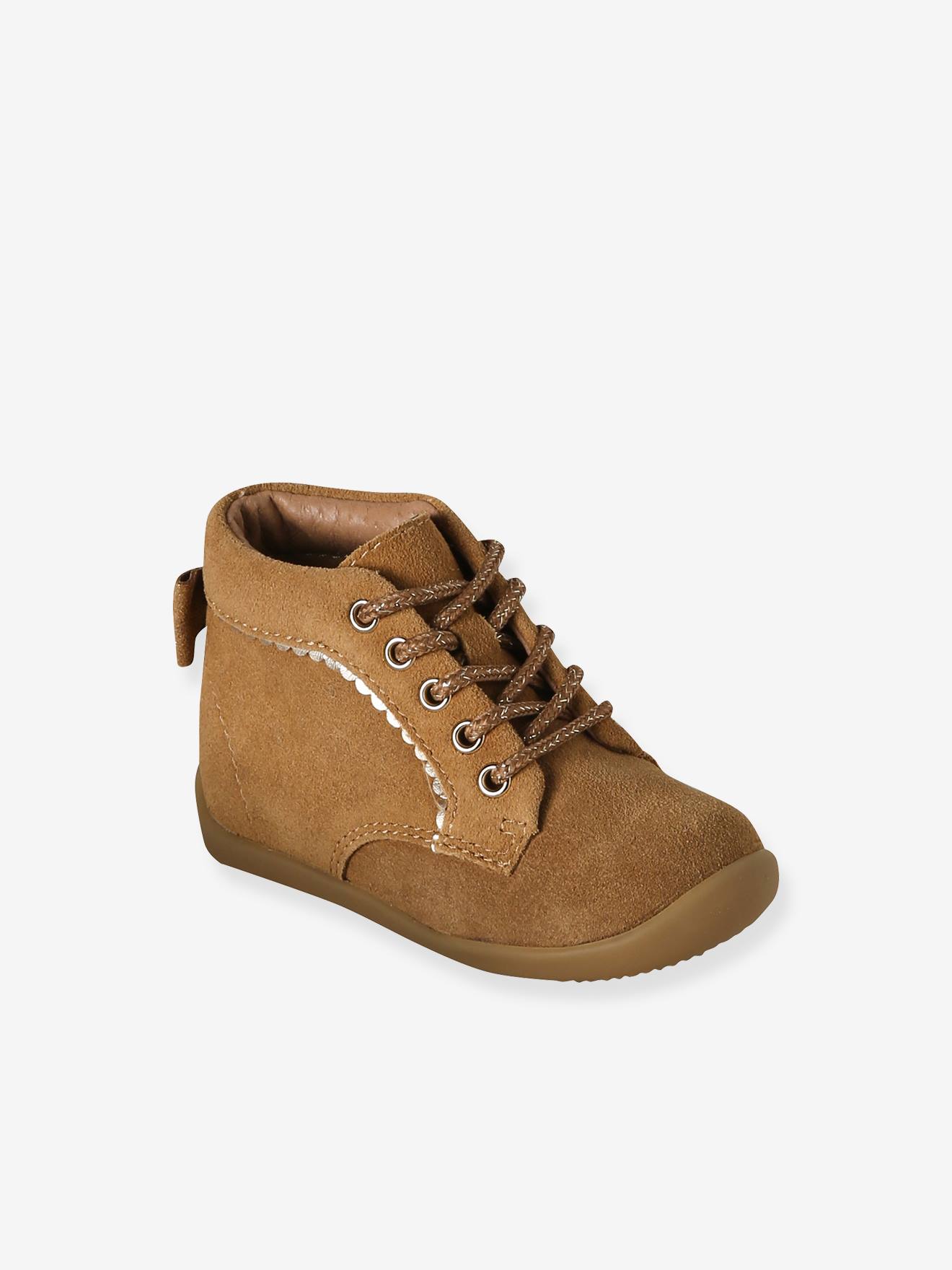 Chaussures premiers pas bb lacets marron clair uni 35 €