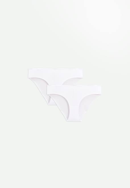 Fille-Sous-vêtement-Lot de 2 culottes blanches fille veliana