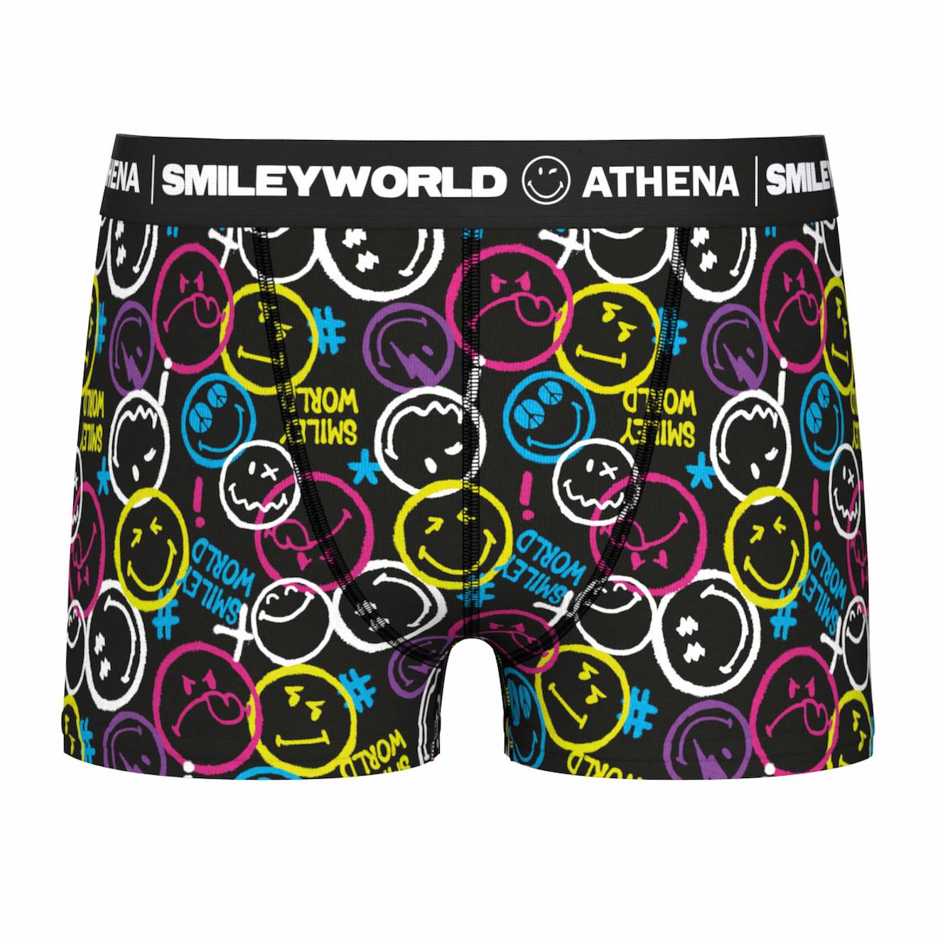Boxer Garçon Smileyworld® I Noir Multicolore Imprimé