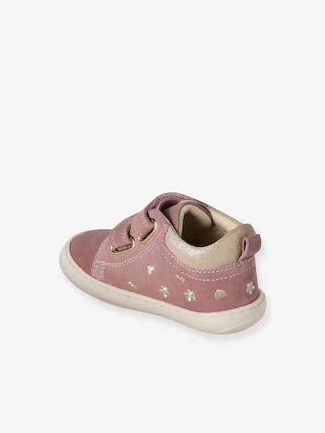 Chaussures premiers pas bébé scratch beige imprimé+bleu imprimé+bronze+jaune d'or+lot rose+mauve+or+rose+rose imprimé+rose poudré+turquoise+vert imprimé+vieux rose 50 - vertbaudet enfant 