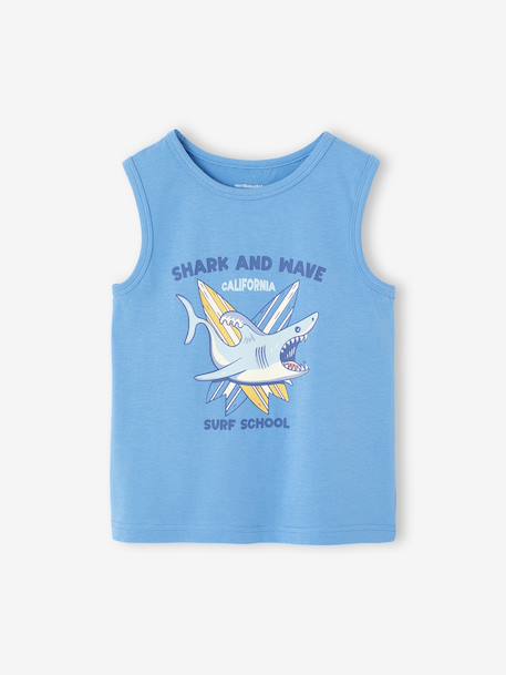Lot de 2 débardeurs garçon lot blanc+lot bleu 7 - vertbaudet enfant 