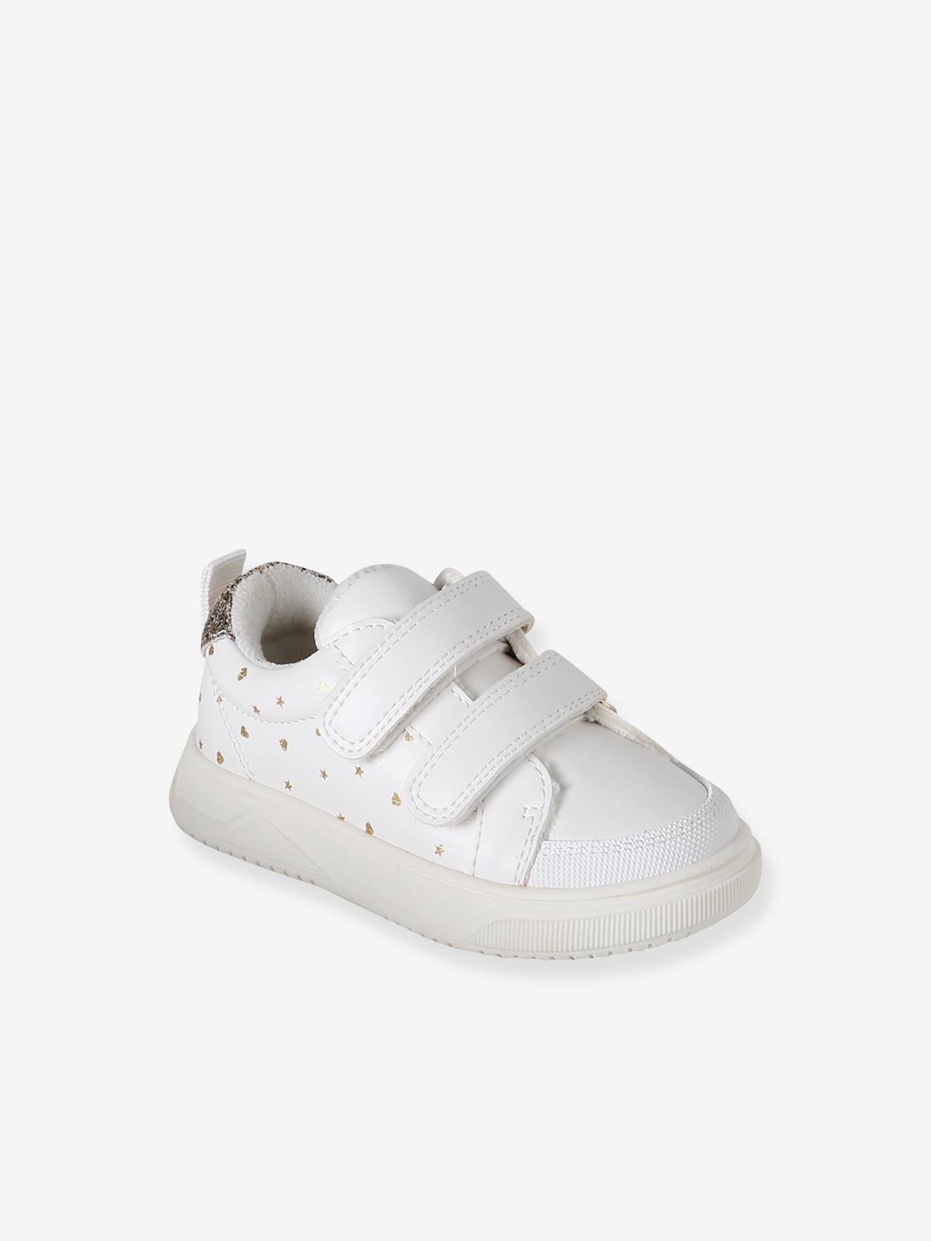 Baskets bébé scratch blanc imprimé