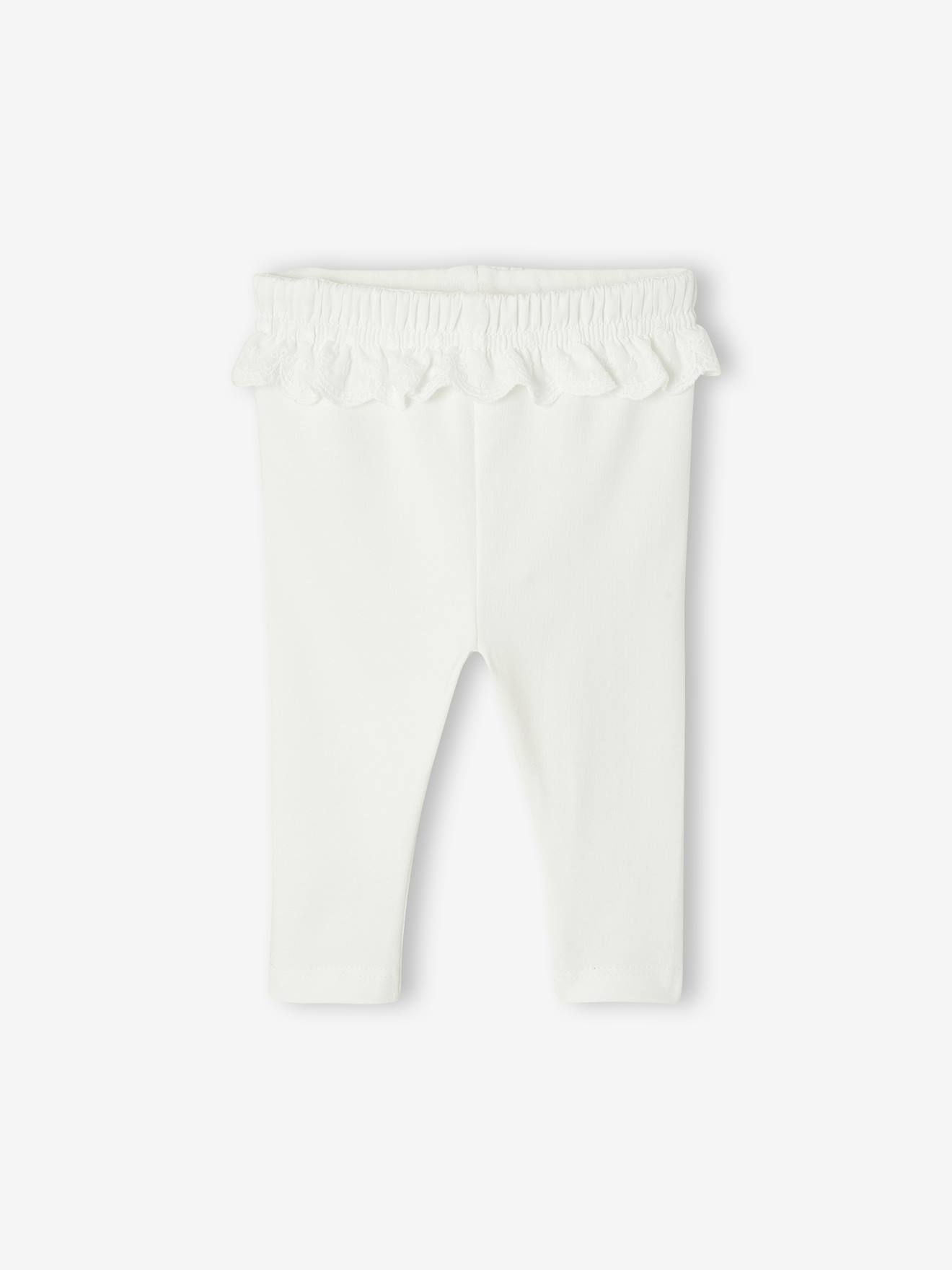 Legging naissance fille jersey écru