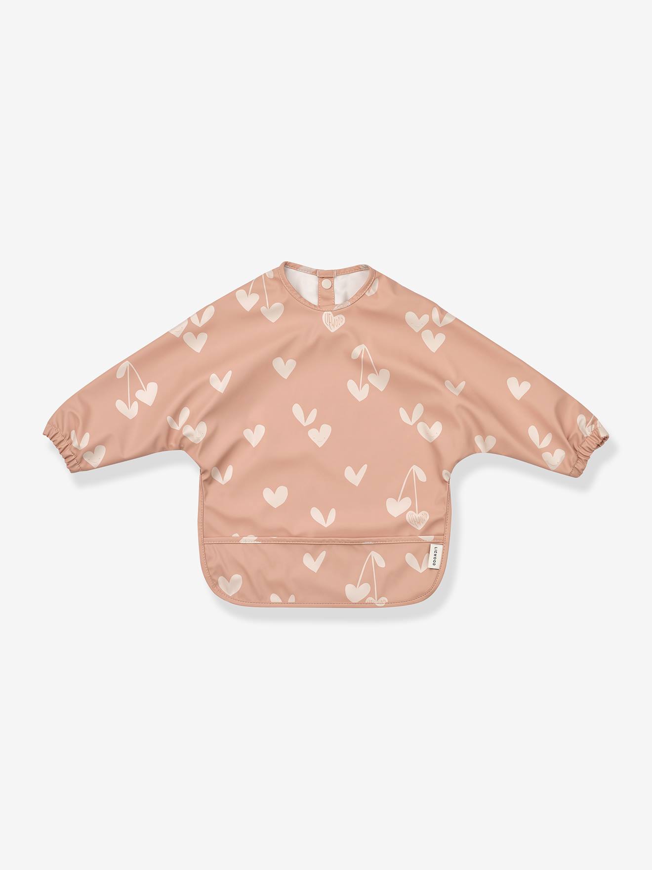 Bavoir à manches Merle - rose