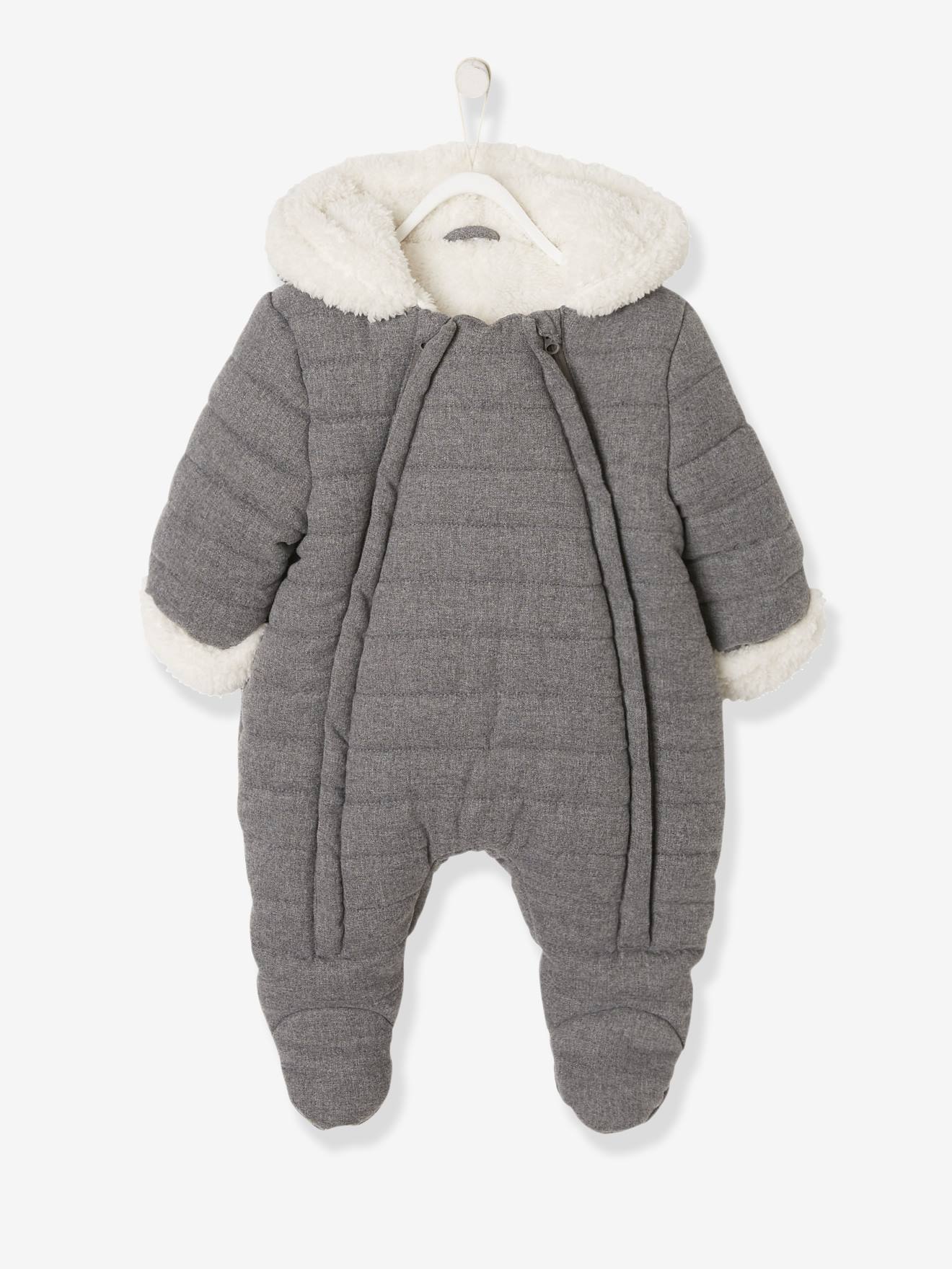 Combipilote bébé double ouverture totale gris foncé chiné