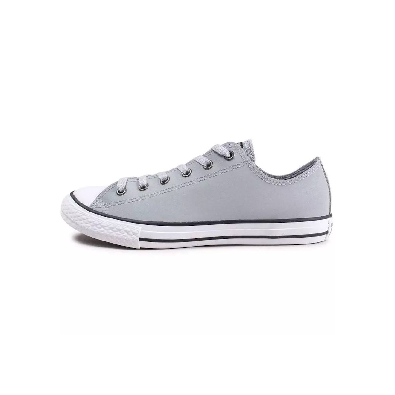Baskets Cuir Gris