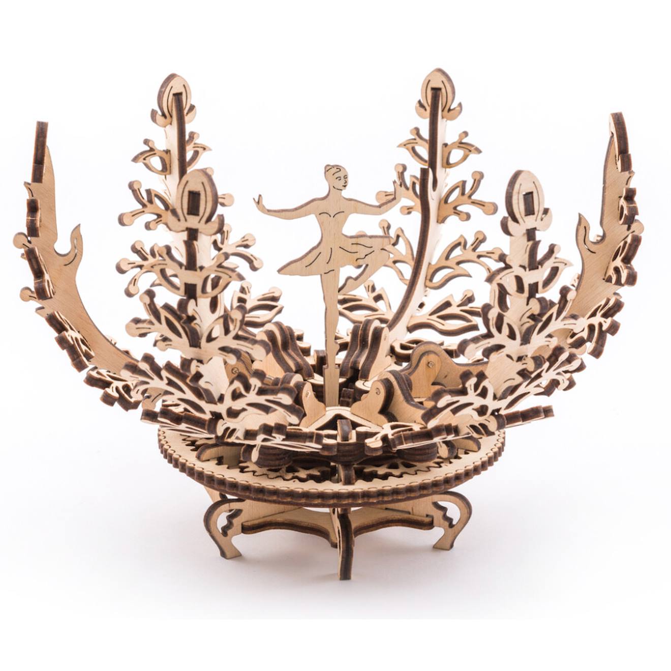 Fleur Mécanique – Maquette En Bois À Construire, Étui À Bijoux Décoratif Brown