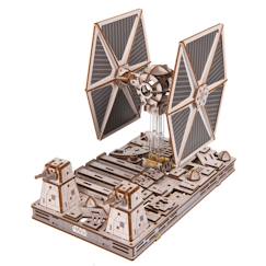 Jouet-Jeux éducatifs-Puzzles-Chasseur TIE – Maquette Star Wars à construire, vaisseau impérial sur socle lumineux