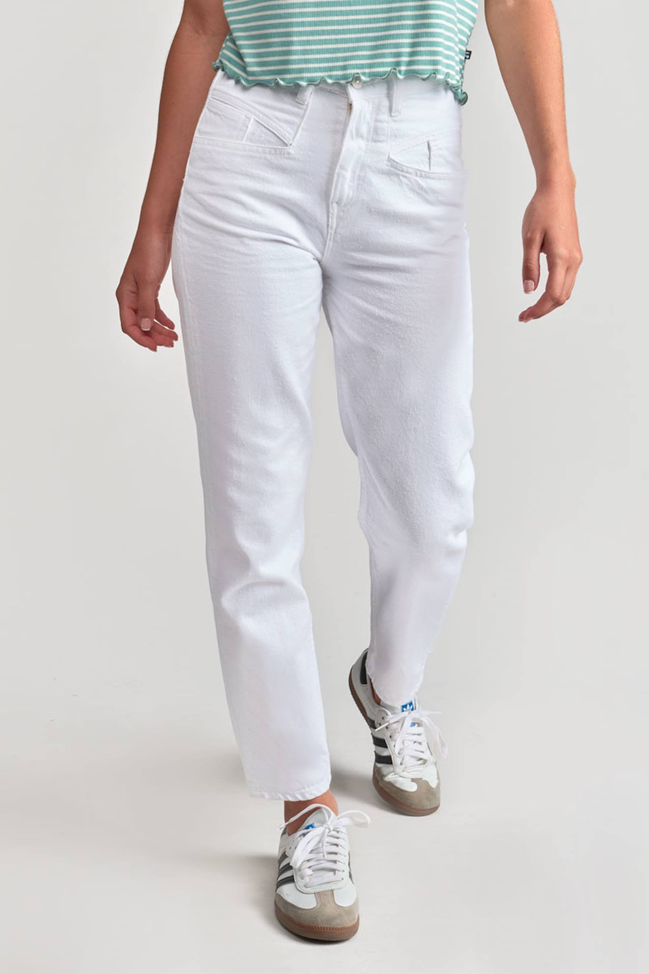 Jeans Loose, Large Boyfit, 7/8ème White