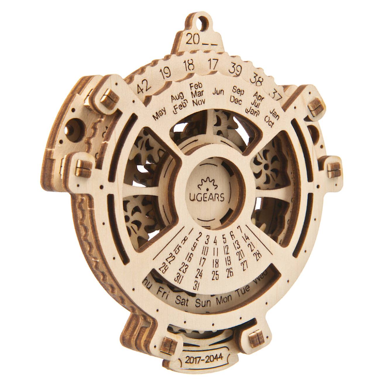 Méca-calendrier Puzzle 3d Mécanique En Bois À Construire, Calendrier Perpétuel Steampunk 2017 2044 Brown