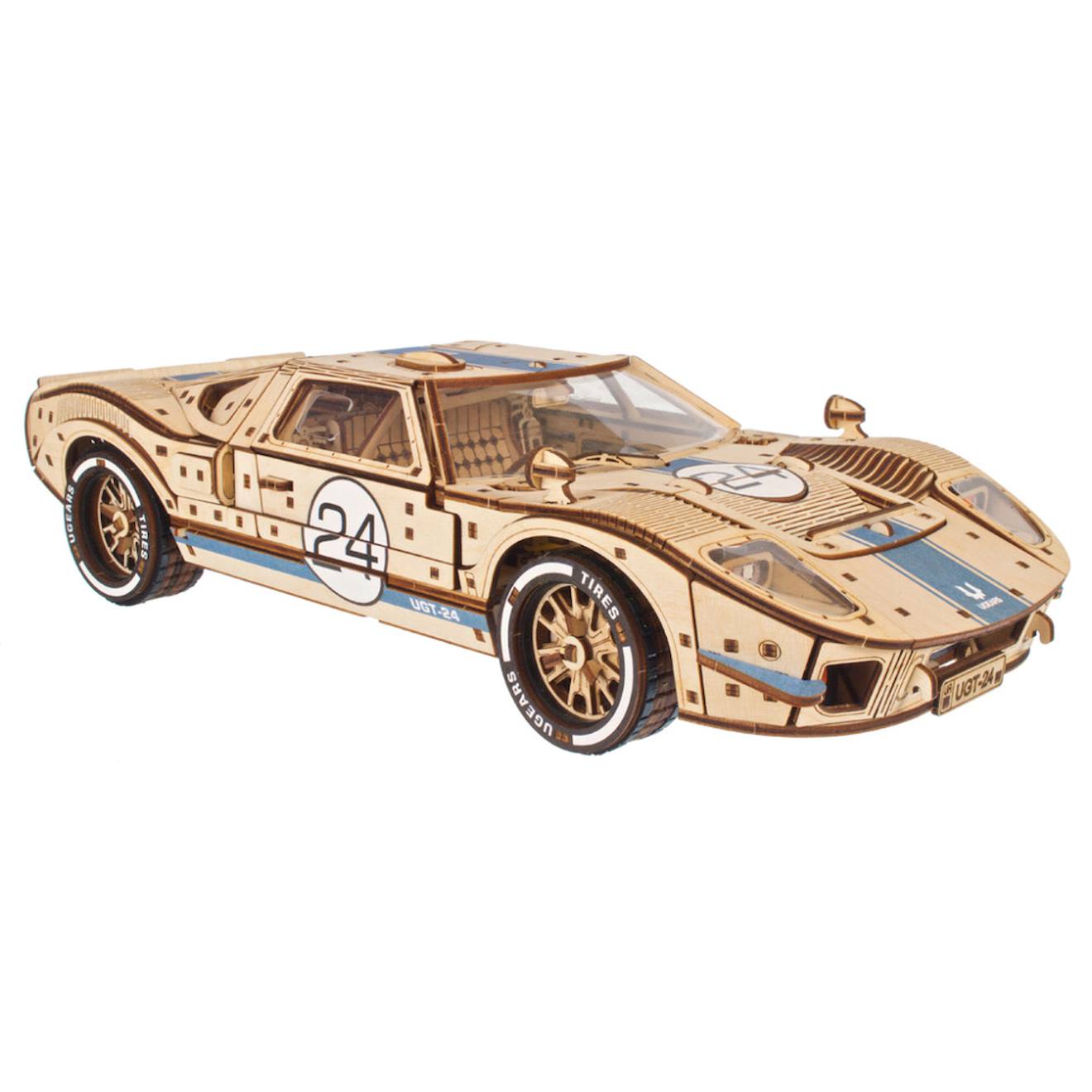 Ugt-24 Voiture D’endurance – Maquette De Voiture De Course En Bois À Construire, Puzzle 3d Mécanique À Moteur V8 Brown