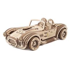 Jouet-Voiture de course Drift Cobra en bois à construire – maquette mécanique 3D inspirée des muscle cars américaines