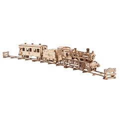 -Poudlard Express – Maquette en bois Harry Potter à construire, train mécanique 3D