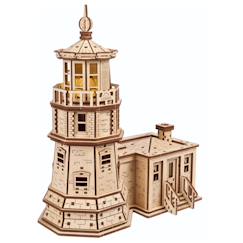 -Phare de Split Rock – Maquette en bois lumineuse à construire, veilleuse inspirée du lac Supérieur