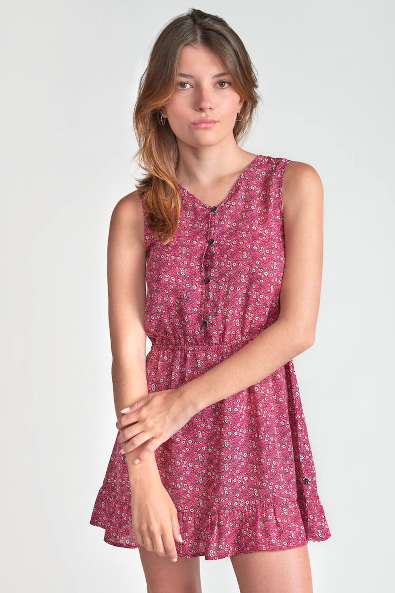 Robe Evasée, Patineuse Alenagi Fushia