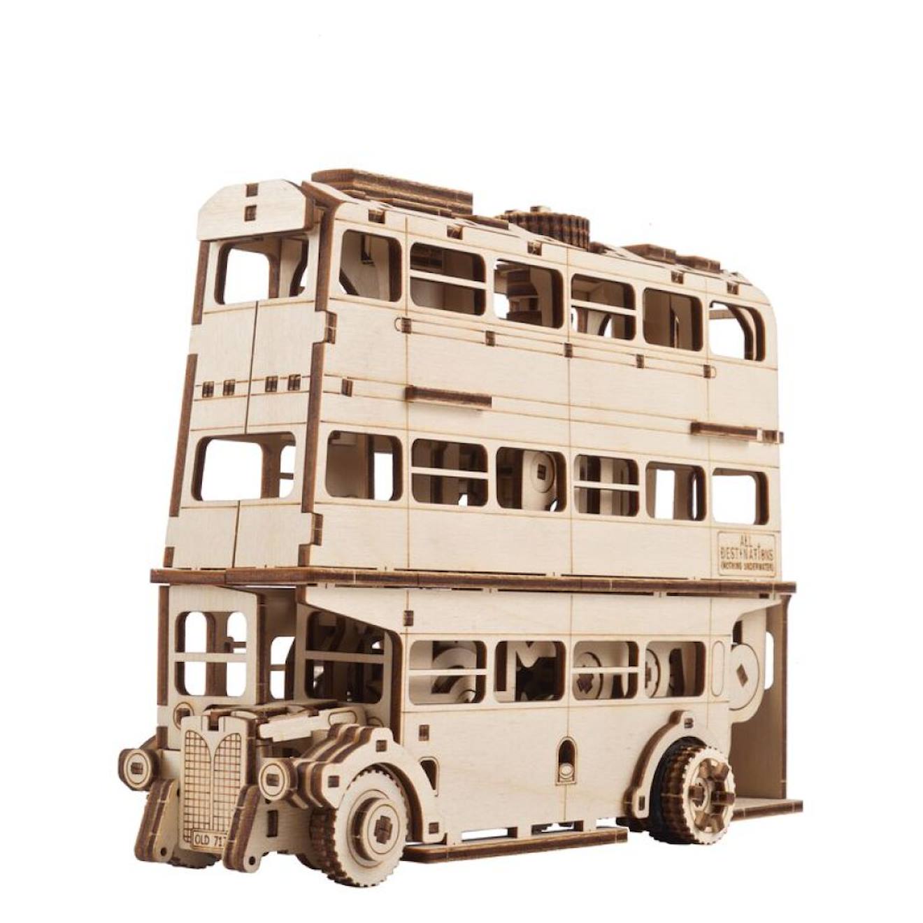 Magicobus – Maquette En Bois Harry Potter À Construire, Bus Mécanique 3d Brown