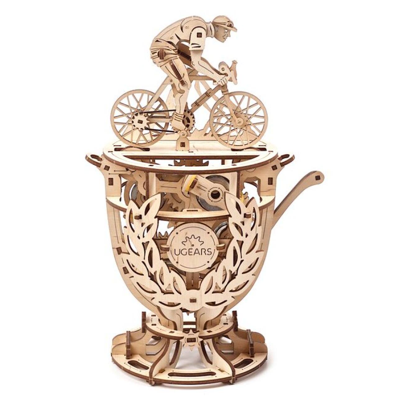 Le Cycliste – Automate Mécanique En Bois À Assembler Brown